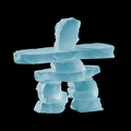Frosted Inukshuk Sculpture (3 1/2")